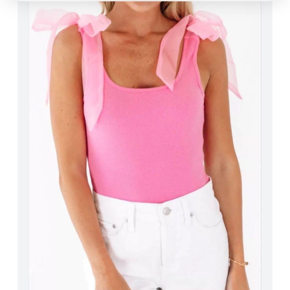 American Threads Pink Ribbed Bodysuit